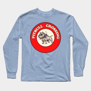 Pitbull cartoon Long Sleeve T-Shirt